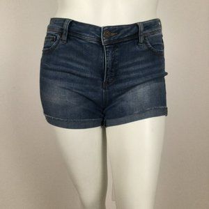Warehouse One Bottoms Up Denim Raw Edge Shortie Shorts Size 12